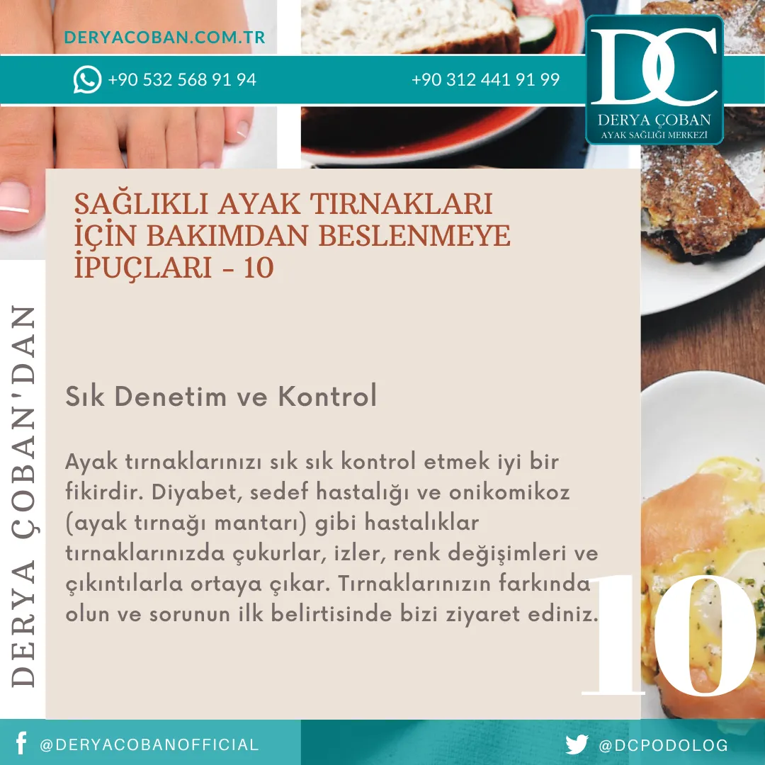 Sağlıklı Ayak Tırnakları için 10 İpucu