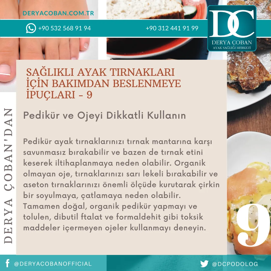 Sağlıklı Ayak Tırnakları için 10 İpucu